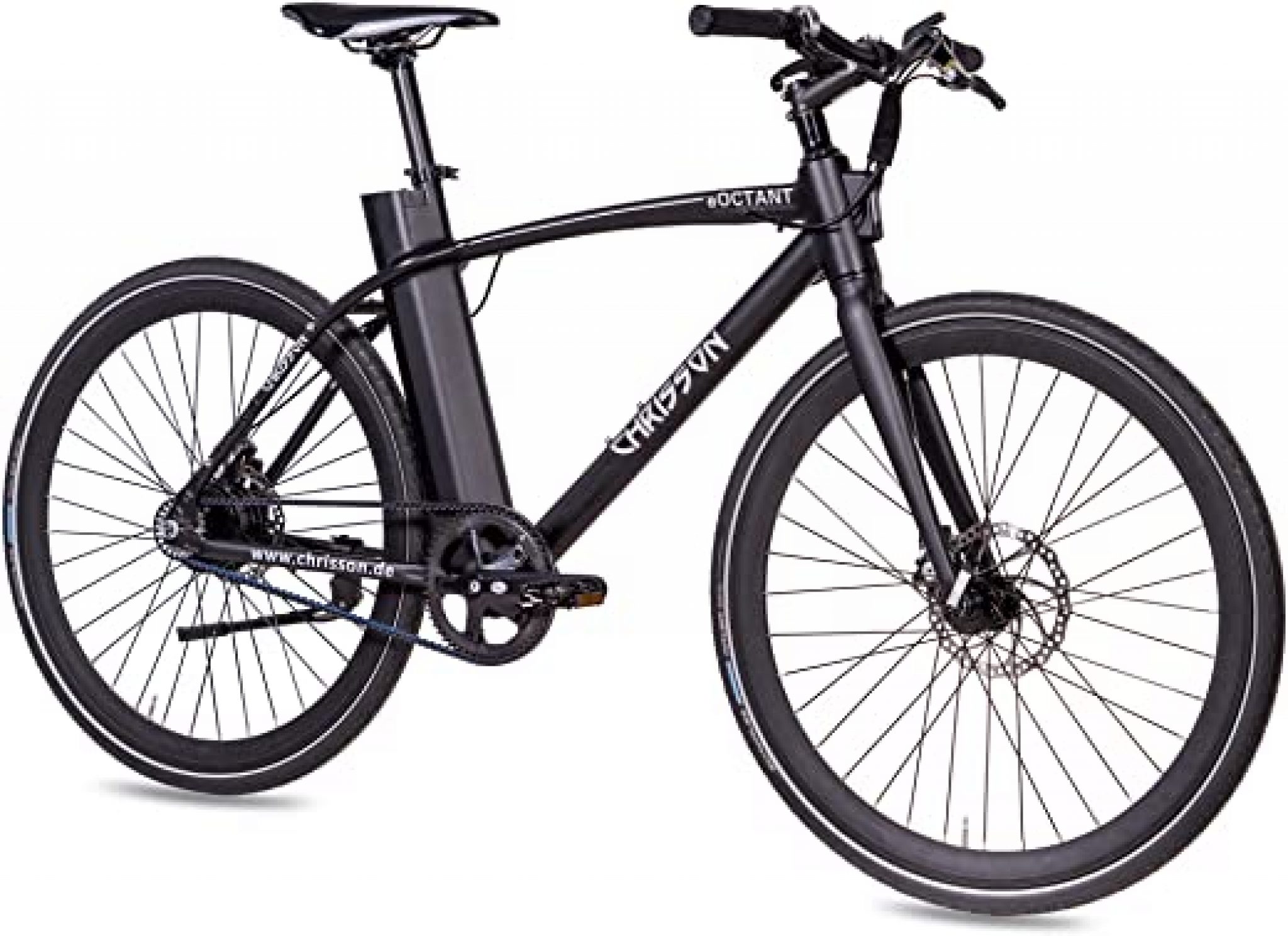 ️CHRISSON 28 Zoll EBike mit Riemenantrieb eOCTANT schwarz matt