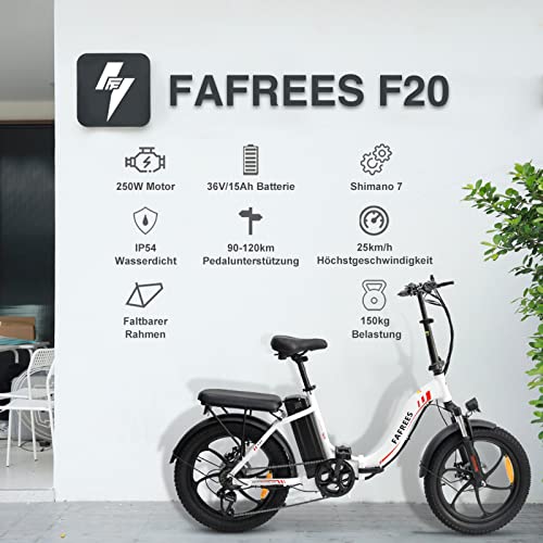 Elektrofahrrad 20 Zoll E-Bike Klapprad Citybike 250W 16AH Shimano Pedelec 25km/h