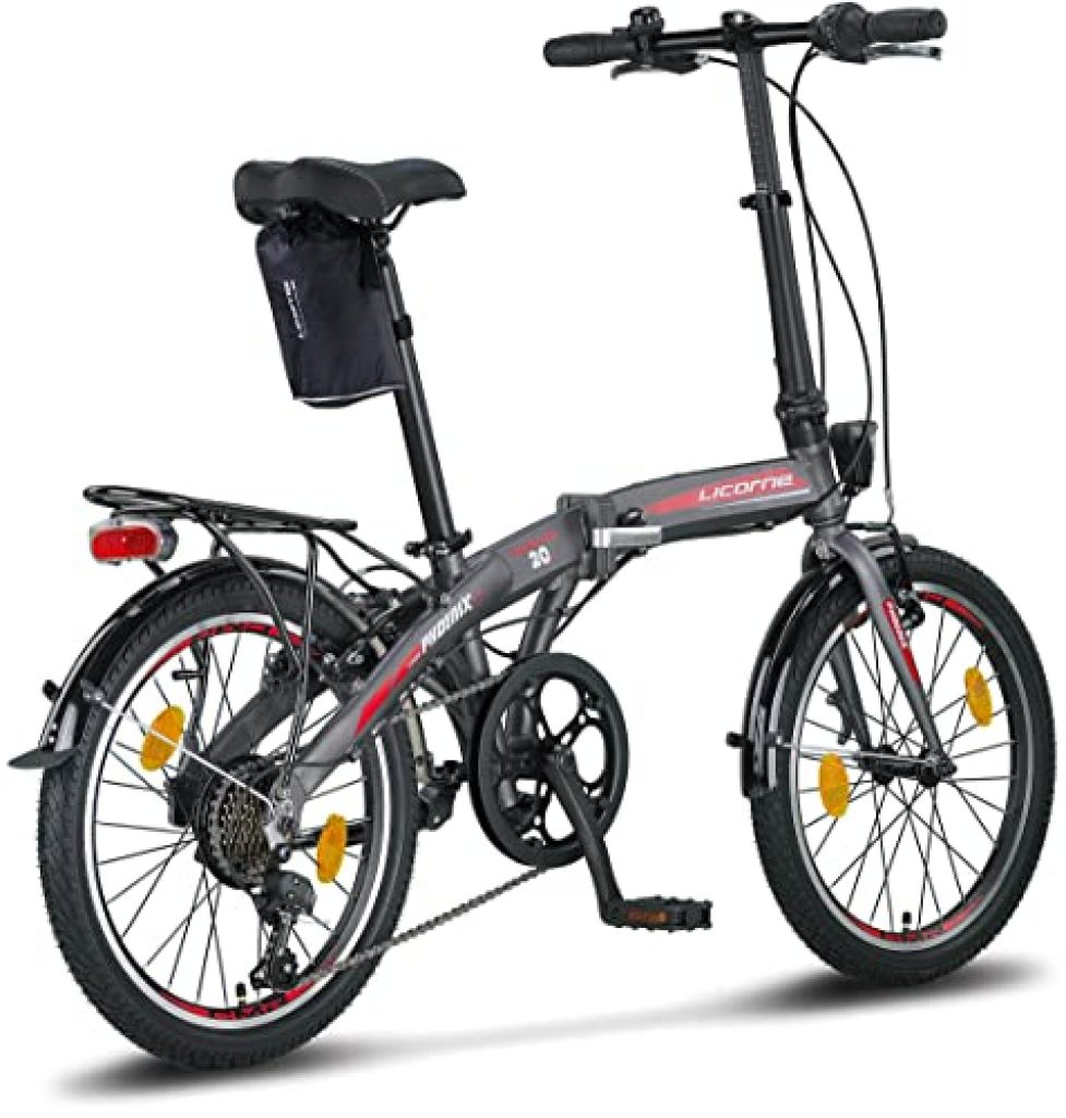 XUEMANSHOP Faltrad 20 Zoll - 6-Gang Klapprad Für Erwachsene