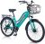 TAOCI 26 Zoll Elektrofahrrad City Commute Bike für Damen Erwachsene mit 36V 10AH Abnehmbarer Lithium-Akku E-Bike Shimano 7-Gang Mountainbikes für…